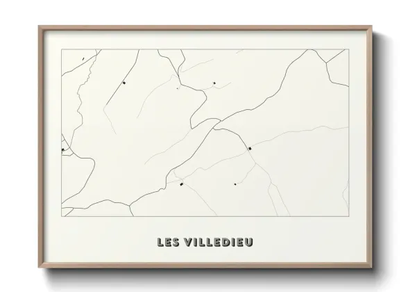 Une affiche de carte sur Les Villedieu