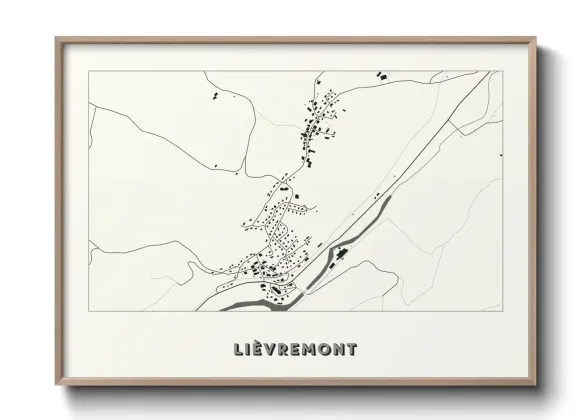 Une affiche de carte sur Lièvremont