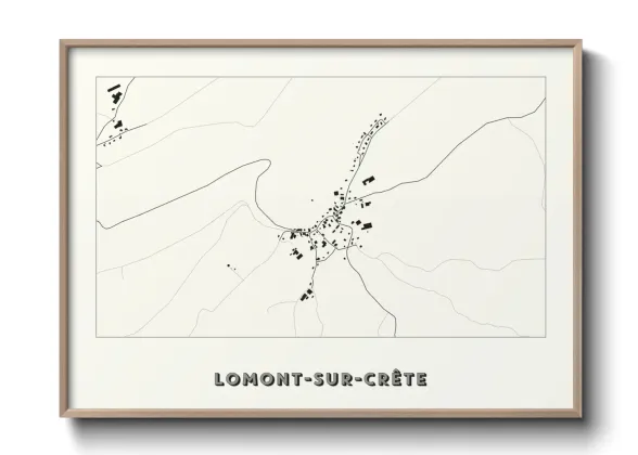 Une affiche de carte sur Lomont-sur-Crête