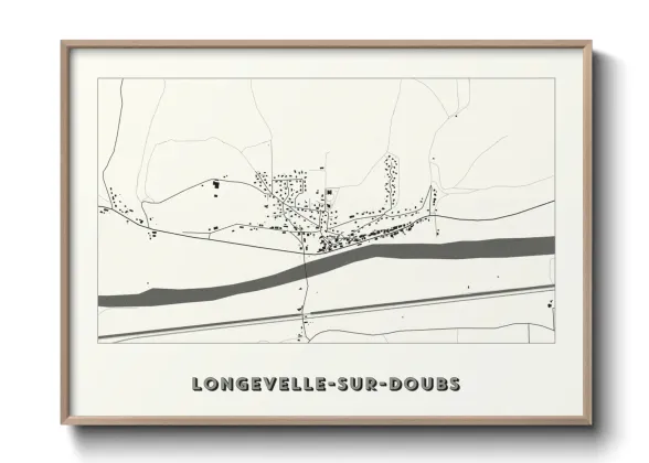 Une affiche de carte sur Longevelle-sur-Doubs