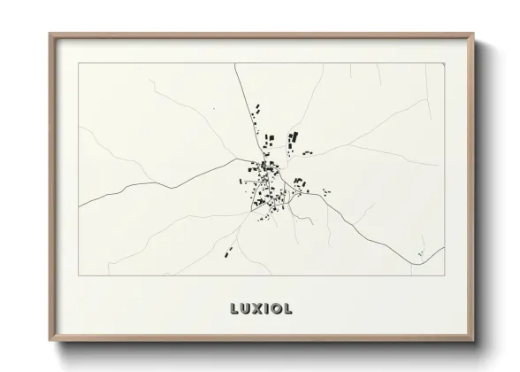 Une affiche de carte sur Luxiol