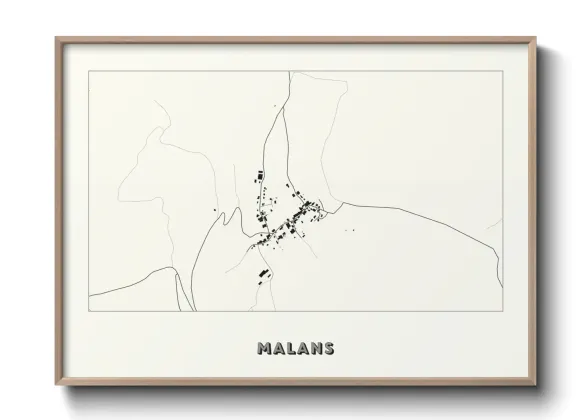 Une affiche de carte sur Malans