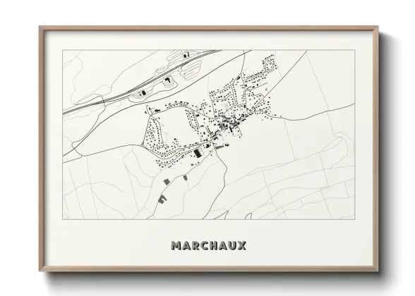 Une affiche de carte sur Marchaux