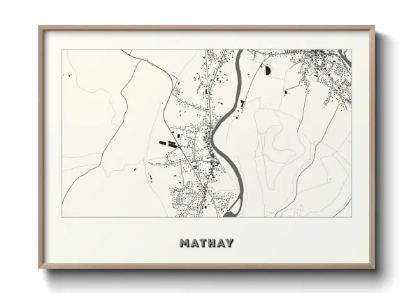Une affiche de carte sur Mathay