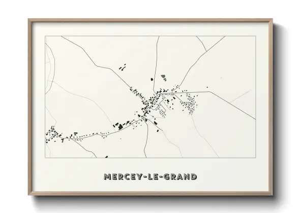 Une affiche de carte sur Mercey-le-Grand