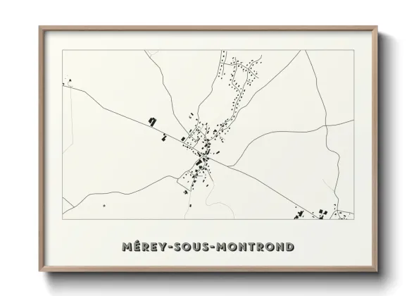 Une affiche de carte sur Mérey-sous-Montrond