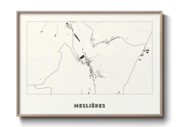 Une affiche de carte sur Meslières