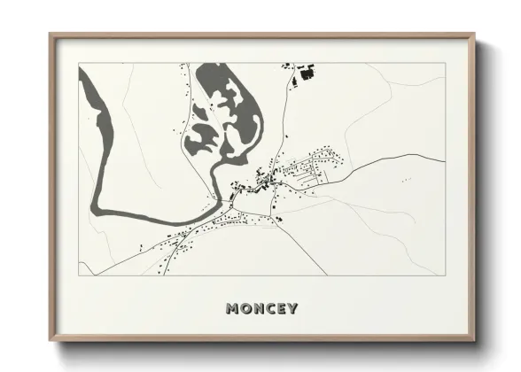 Une affiche de carte sur Moncey