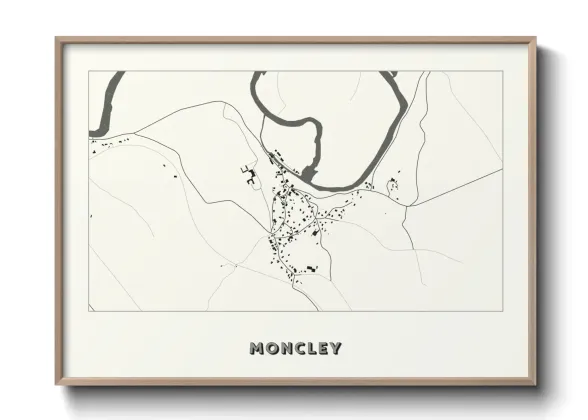 Une affiche de carte sur Moncley