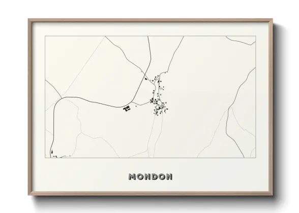 Une affiche de carte sur Mondon