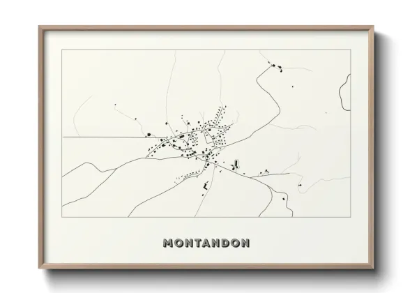 Une affiche de carte sur Montandon