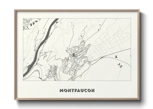 Une affiche de carte sur Montfaucon