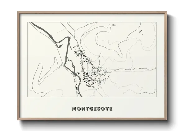Une affiche de carte sur Montgesoye
