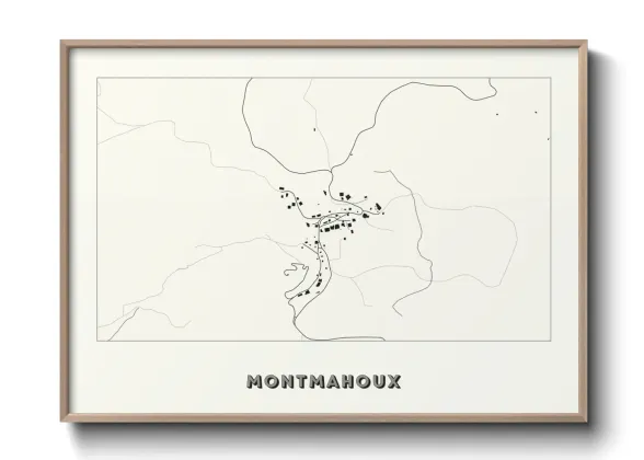 Une affiche de carte sur Montmahoux