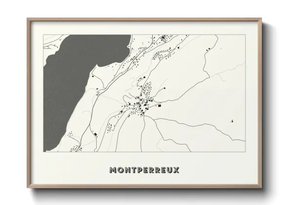 Une affiche de carte sur Montperreux