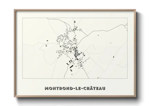 Une affiche de carte sur Montrond-le-Château