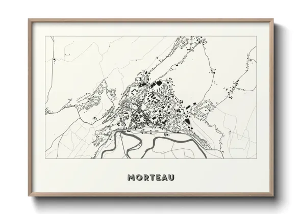 Une affiche de carte sur Morteau