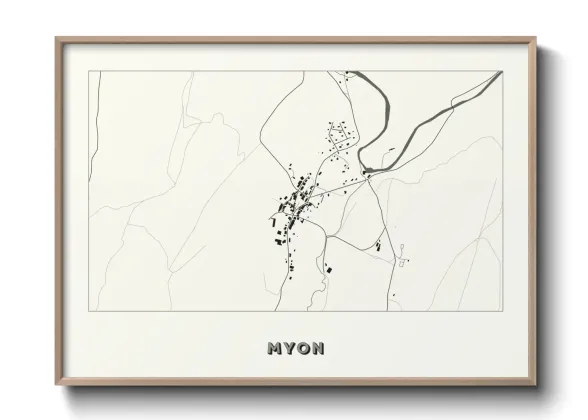 Une affiche de carte sur Myon