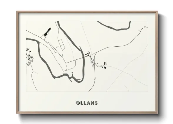 Une affiche de carte sur Ollans