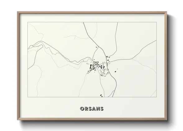Une affiche de carte sur Orsans