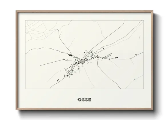 Une affiche de carte sur Osse