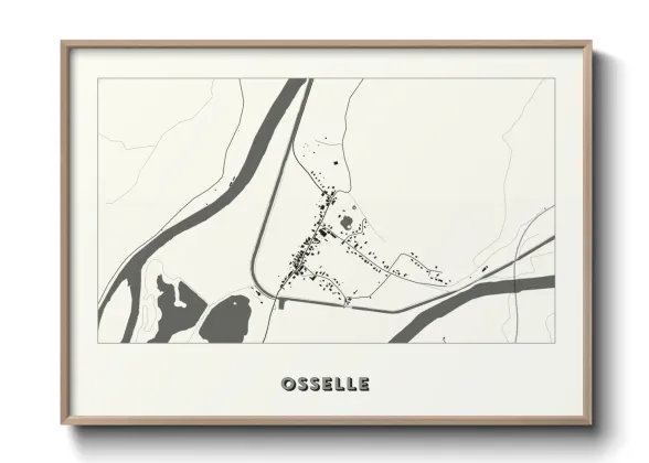 Une affiche de carte sur Osselle