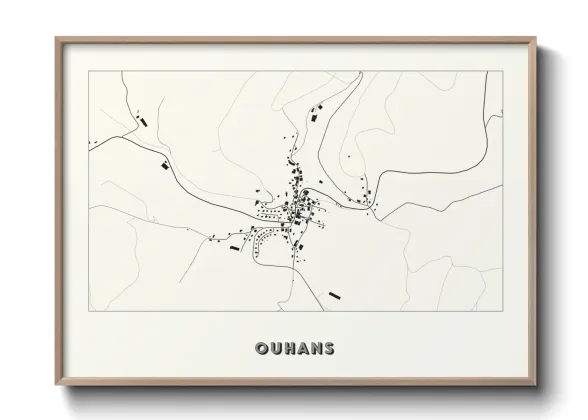 Une affiche de carte sur Ouhans