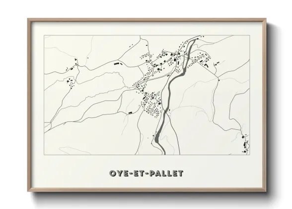 Une affiche de carte sur Oye-et-Pallet