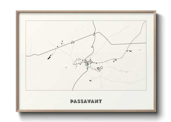 Une affiche de carte sur Passavant
