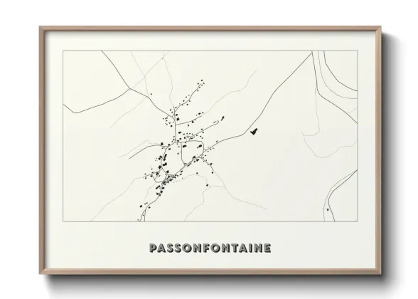 Une affiche de carte sur Passonfontaine