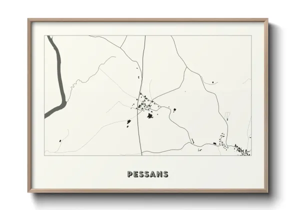 Une affiche de carte sur Pessans