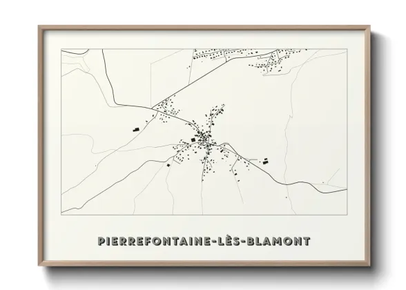 Une affiche de carte sur Pierrefontaine-lès-Blamont
