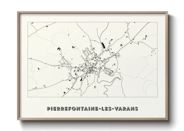 Une affiche de carte sur Pierrefontaine-les-Varans