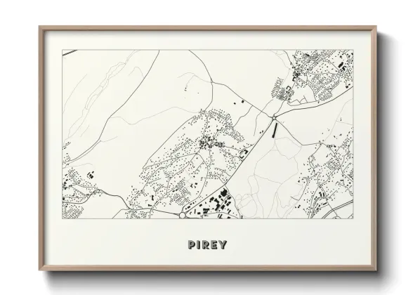 Une affiche de carte sur Pirey