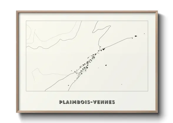 Une affiche de carte sur Plaimbois-Vennes
