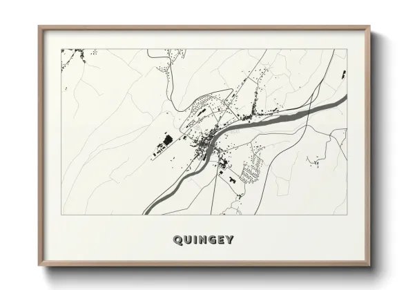 Une affiche de carte sur Quingey