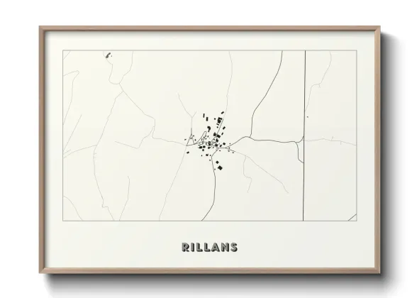 Une affiche de carte sur Rillans