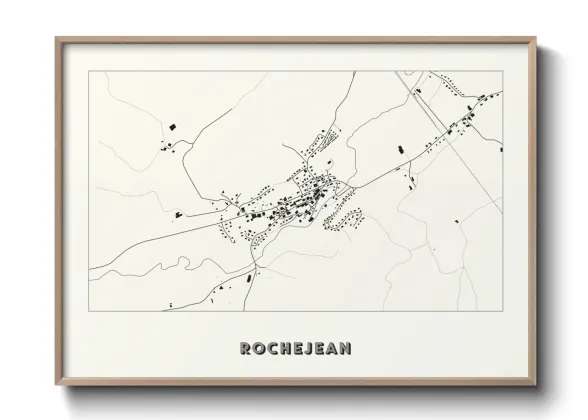 Une affiche de carte sur Rochejean