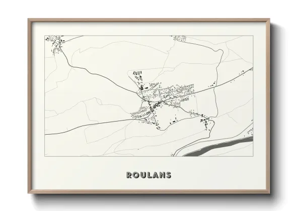 Une affiche de carte sur Roulans