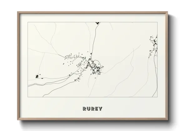Une affiche de carte sur Rurey