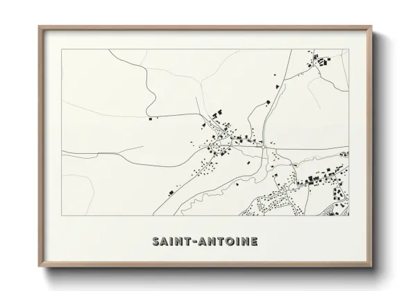 Une affiche de carte sur Saint-Antoine