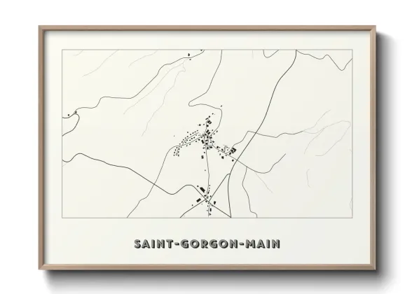 Une affiche de carte sur Saint-Gorgon-Main
