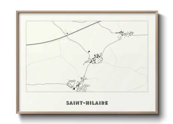 Une affiche de carte sur Saint-Hilaire