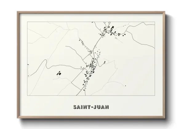 Une affiche de carte sur Saint-Juan