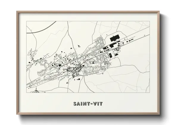 Une affiche de carte sur Saint-Vit