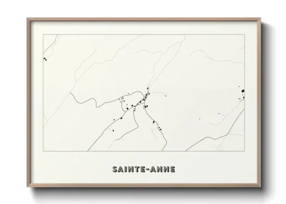 Une affiche de carte sur Sainte-Anne