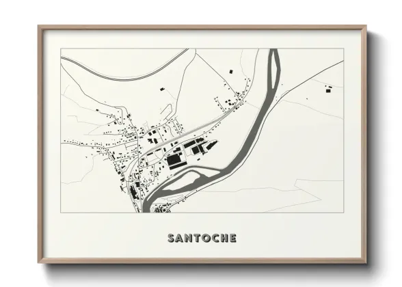 Une affiche de carte sur Santoche