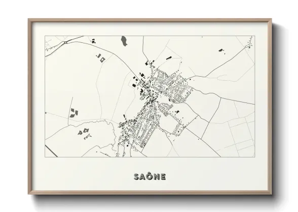 Une affiche de carte sur Saône