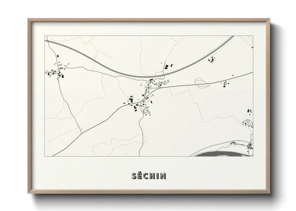 Une affiche de carte sur Séchin
