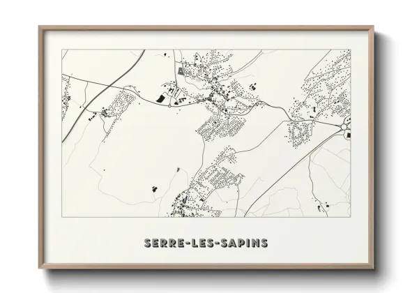 Une affiche de carte sur Serre-les-Sapins